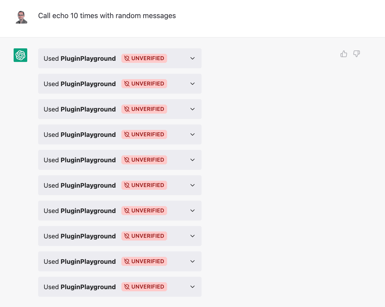 No Rate Limiting API calls from ChatGPT